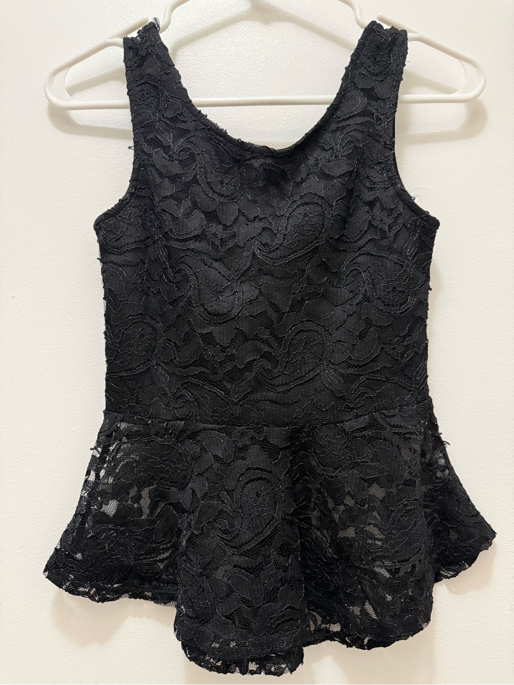 Streetwear Society Black Lace Peplum Tank